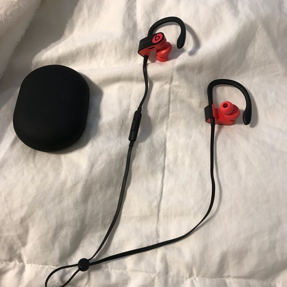 Blinking Red Powerbeats Red Earphones Beatsx Red White Flash